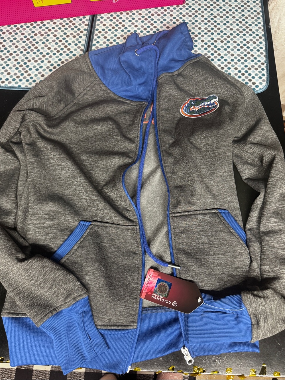 Florida Gators Women’s Gray & Blue Full-Zip Hoodie Jacket
